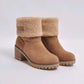 Mid-Tube Thick Heel Suede Snow Boots