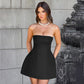 Fashion Tube Dress Summer Solid Color Sasual Backless Slim Short Dresses Party Womens Clothing